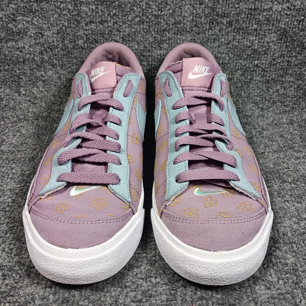 Nike SB Blazer Low Shoes Women Size 7.5 Purple Blue Floral Suede Skate Sneakers - Picture 9 of 9